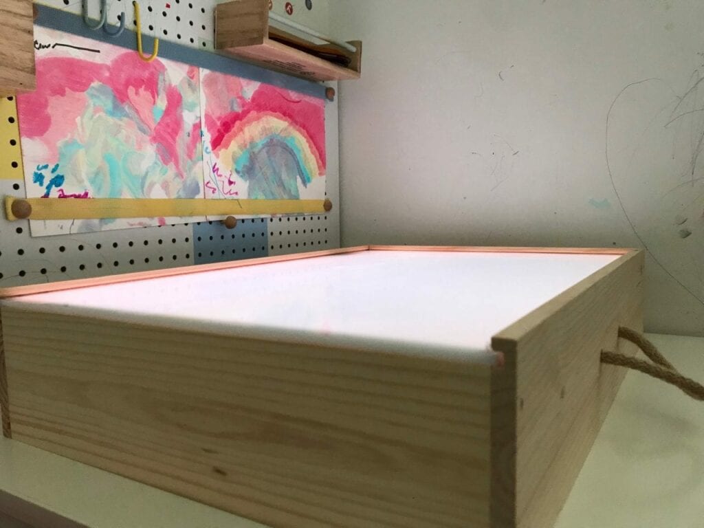 Cómo hacer una caja de luz diy Reggio Emilia 09