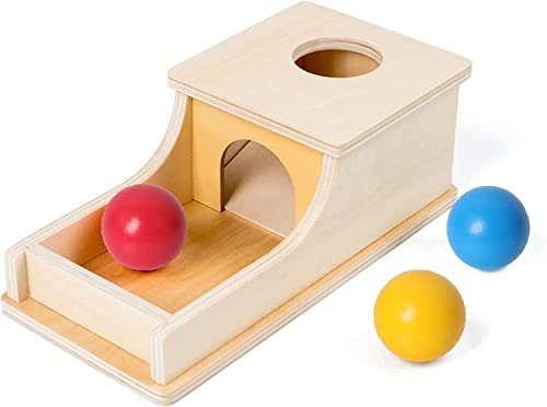 YAANI Caja de permanencia de objetos Montessori, juguetes Montessori para 1 año de edad, juguetes para bebés de 6 a 12 meses